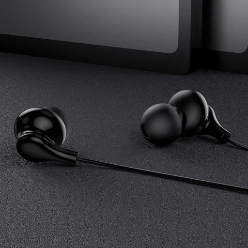 Borofone BM59 Collar vezetékes fülhallgató fekete 3.5mm jack - 5