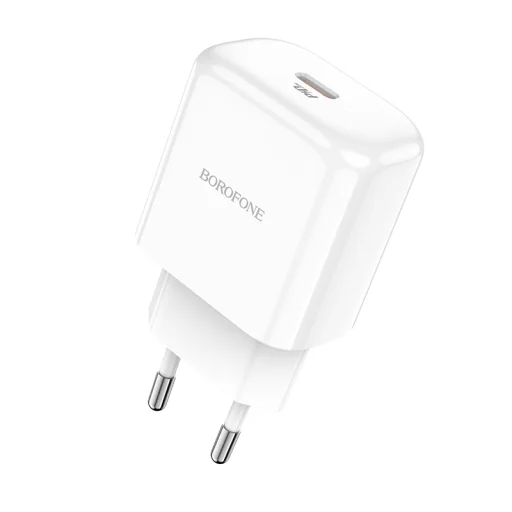 Borofone BN3 Hálózati USB töltő USB Type-C QC 3.0 PD 2.0 20W fehér - 5