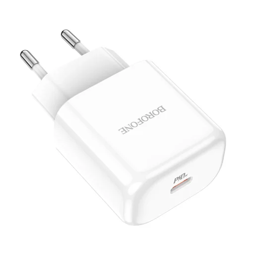 Borofone BN3 Hálózati USB töltő USB Type-C QC 3.0 PD 2.0 20W fehér - 6