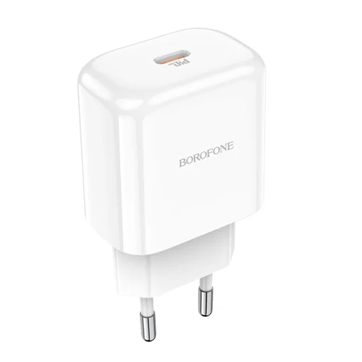 Borofone BN3 Hálózati USB töltő USB Type-C QC 3.0 PD 2.0 20W fehér - 1