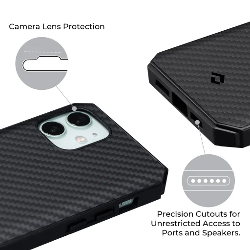 iPhone 12 mini Pitaka MagEZ 2 tok fekete/ szürke színben (KI1201MMP) - 4