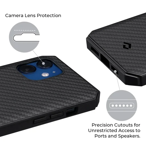 iPhone 12 Pitaka MagEZ 2 tok fekete/ szürke színben (KI1201MP) - 5