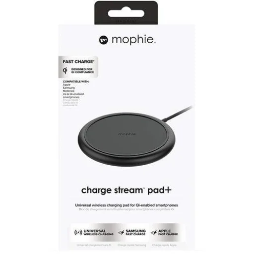 Mophie Stream Pad+ Vezeték nélküli Qi gyorstöltő 10W fekete - 4