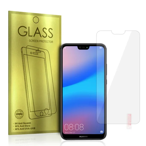 Huawei P20 Lite Glass Gold kijelzővédő üvegfólia - 1