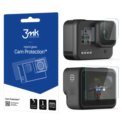 3MK GoPro HERO 8 Kamera védő üvegfólia szett - 1