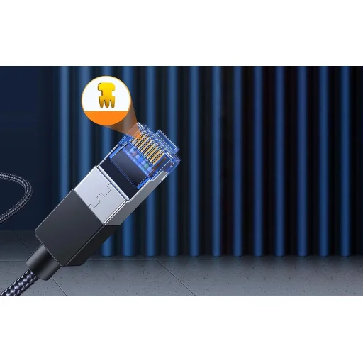 Ugreen NW153 Cat 8 F / FTP Braid Ethernet RJ45 kábel 1,5 m (fekete) - 4