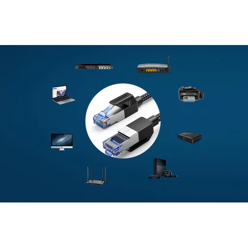 Ugreen NW153 Cat 8 F / FTP Braid Ethernet RJ45 kábel 1,5 m (fekete) - 5