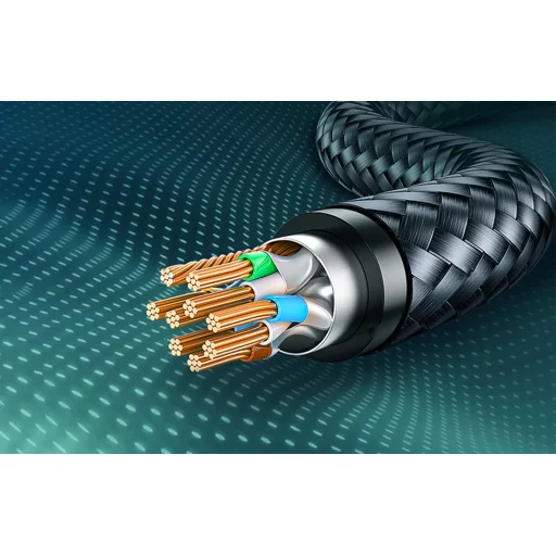 UGREEN NW150 fonott hálózati kábel, Ethernet RJ45, Cat.7, F/FTP, 1m (fekete) - 5