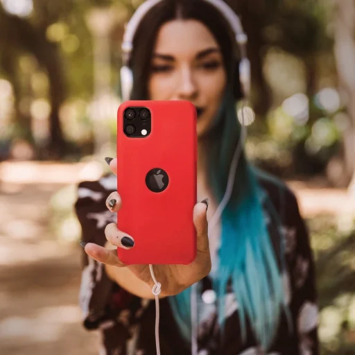 iPhone 12/ 12 Pro Forcell Soft szilikon tok piros - 2