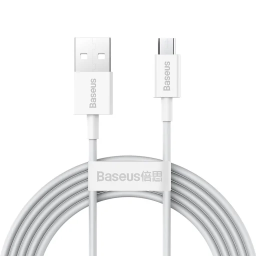 Baseus Superior Series USB - micro USB gyorstöltő adatkábel 2A 2m fehér (CAMYS-A02) - 1