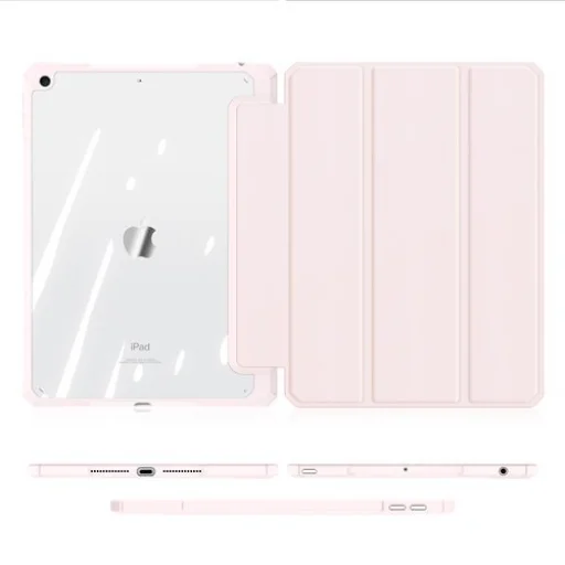 iPad 10.2'' 2020 / iPad 10.2'' 2019/2020/2021 Dux Ducis Toby keménytok Apple Pencil tartóval rózsaszín - 2