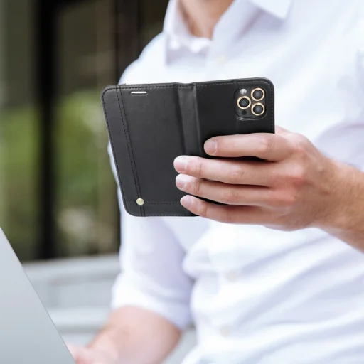 Xiaomi Mi 10T 5G / Mi 10T Pro 5G Prestige elegáns fliptok fekete - 6