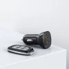 Choetech autós szivargyújtós gyorstöltő 2x USB Type C 40W FCP AFC fekete (TC0008) thumbnail