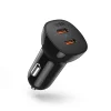 Choetech autós szivargyújtós gyorstöltő 2x USB Type C 40W FCP AFC fekete (TC0008) thumbnail