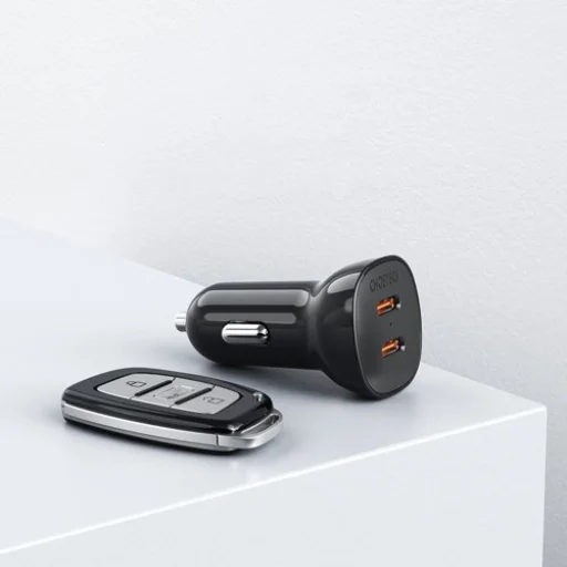 Choetech autós szivargyújtós gyorstöltő 2x USB Type C 40W FCP AFC fekete (TC0008) - 10
