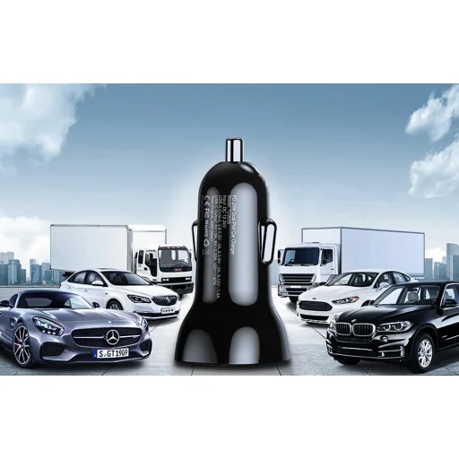 Choetech autós szivargyújtós gyorstöltő USB Type C PD / USB QC3.0 3A 36W fekete (TC0005) - 9