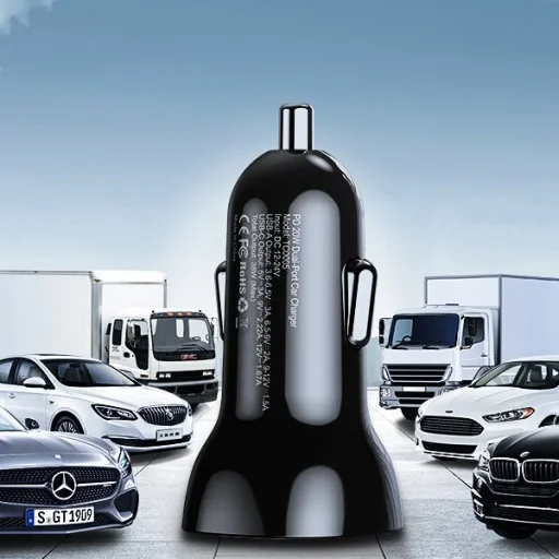 Choetech autós szivargyújtós gyorstöltő USB Type C PD / USB QC3.0 3A 36W fekete (TC0005) - 4