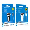 Borofone BZ15 Univerzális autós töltő LCD 2.4A 2x USB + Micro USB kábel 1m fehér - 19