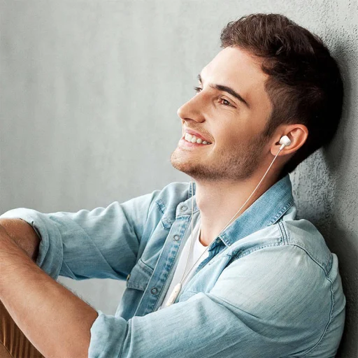 Borofone BM20 Collar vezetékes fülhallgató fehér jack 3.5mm - 6