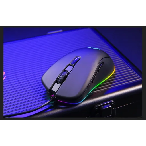 Dareu EM908 vezetékes Gamer egér RGB világítással, 600-6000 DPI - 6