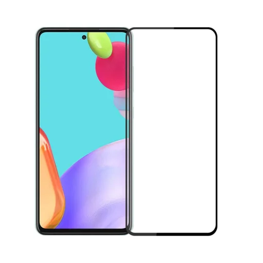 Samsung Galaxy A52 5D Full Glue kijelzővédő üvegfólia fekete - 5