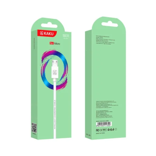 KAKU USB - Micro USB kábel 2.4A 1m fehér (KSC-285) - 7