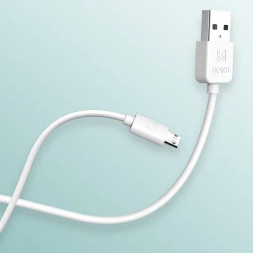 KAKU USB - Micro USB kábel 2.4A 1m fehér (KSC-285) - 9