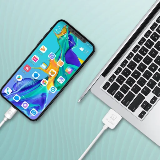 KAKU USB - Micro USB kábel 2.4A 1m fehér (KSC-285) - 10