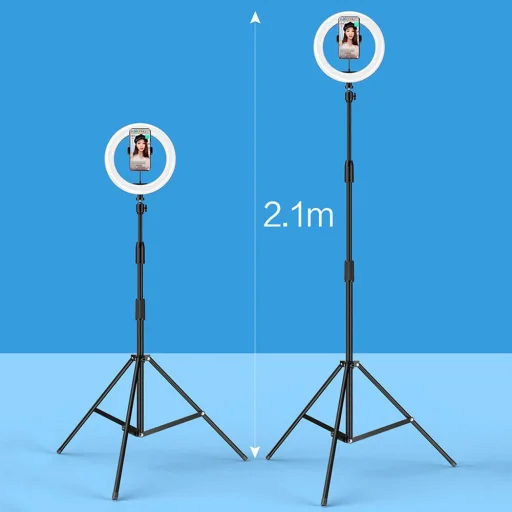 Ksc LED körfény és tripod, ringlight fekete (KSC-345) - 7