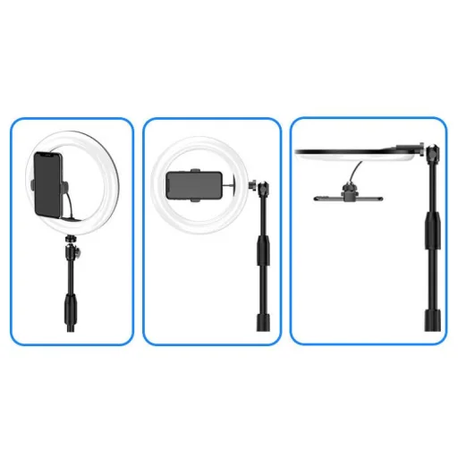 Ksc LED körfény és tripod, ringlight fekete (KSC-345) - 4