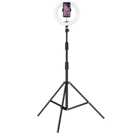 Ksc LED körfény és tripod, ringlight fekete (KSC-345) - 1