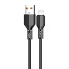 KAKU Aluminium Alloy USB - Lightning kábel 3.2A 1.2m fekete thumbnail