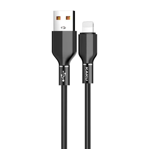 KAKU Aluminium Alloy USB - Lightning kábel 3.2A 1.2m fekete - 2