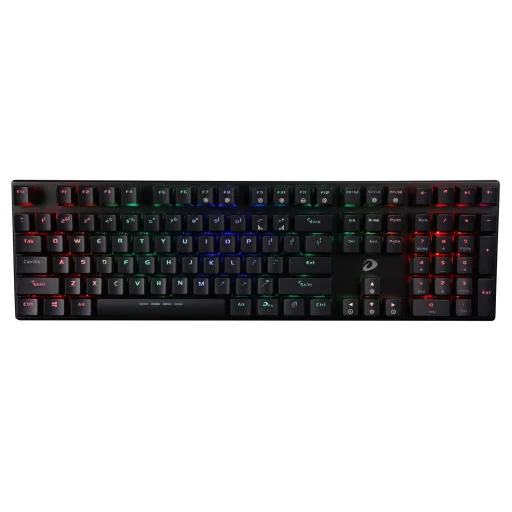 Dareu EK810 Rainbow mechanikus Gamer billentyűzet RGB világítással, angol (barna switch) - 1