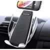 Univerzális S5 automata autós telefontartó és vezeték nélküli 10 W Qi töltő fekete thumbnail