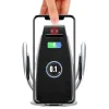 Univerzális S5 automata autós telefontartó és vezeték nélküli 10 W Qi töltő fekete thumbnail