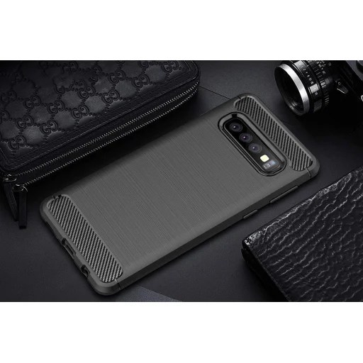 Samsung Galaxy S22 Plus Carbon szénszál mintájú TPU tok fekete - 4
