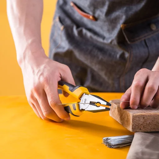 Deli Tools EDL2008 kombinált fogó 20cm (sárga) - 3