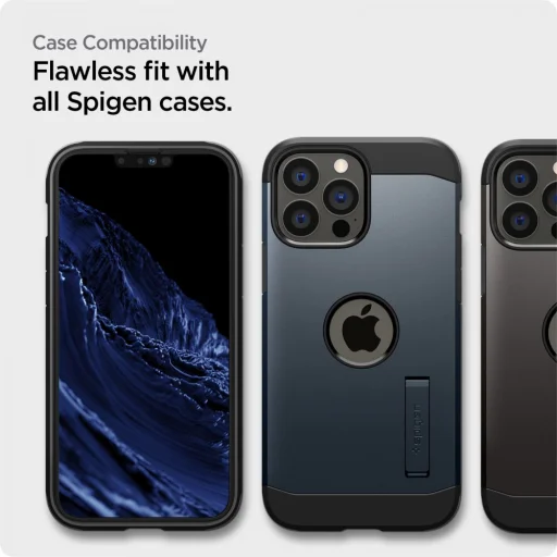 iPhone 13 Pro Max/14 Plus Spigen Alm Glass FC 2x tvrdené sklo čierne (AGL03377) - 5
