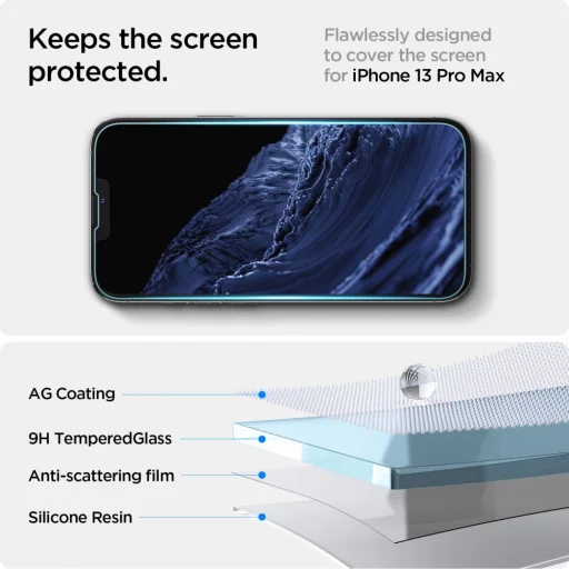 iPhone 13 Pro Max/14 Plus Spigen Glas.Tr 2x üvegfólia (AGL03375) - 5