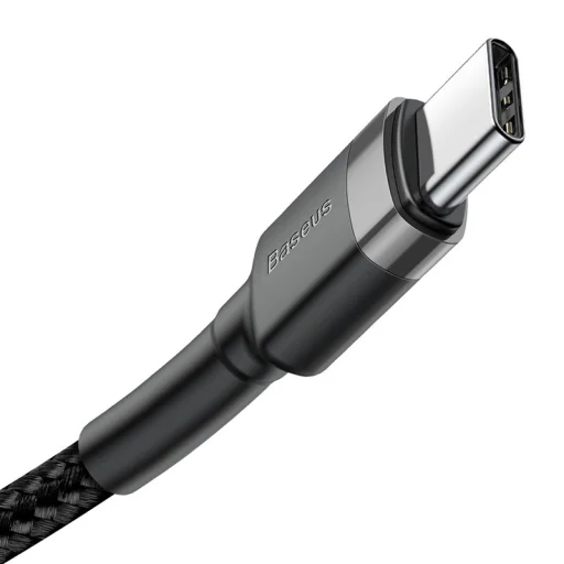 Baseus Cafule kábel USB Type-C - USB Type-C - PD 2.0 60W 3A QC 3.0 2m fekete/ szürke - 7