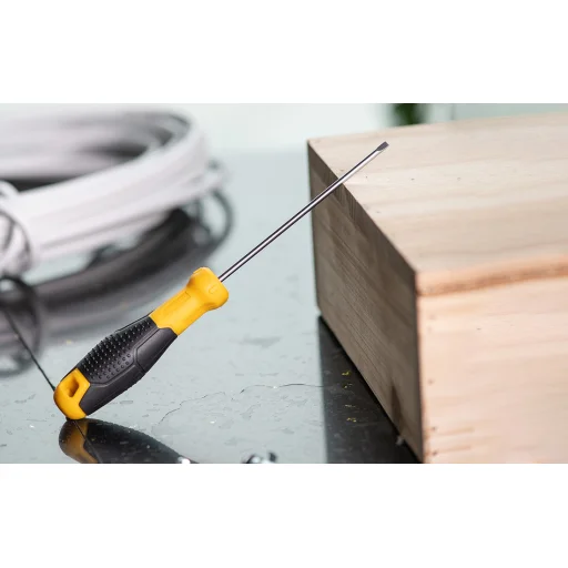 Deli Tools EDL6331001 laposfejű csavarhúzó 3x100mm (sárga) - 5