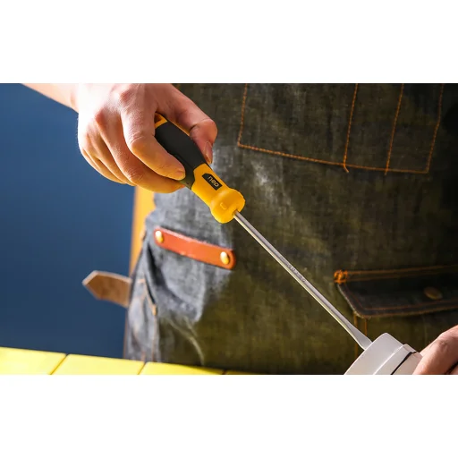 Deli Tools EDL6361501 laposfejű csavarhúzó 6x150mm (sárga) - 4