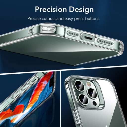 iPhone 13 Pro Max Esr Classic Hybrid tok és kijelzővédő üvegfólia átlátszó - 6