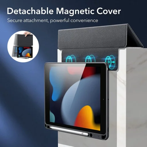 iPad 10.2 2019 / 2020 / 2021 ESR Rebound Hybrid tok fekete - 6