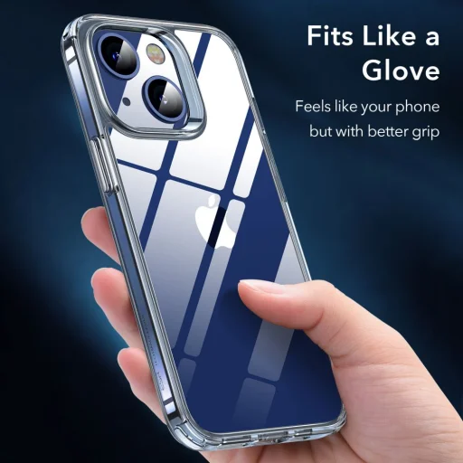 iPhone 13 Esr Classic Hybrid tok és kijelzővédő üvegfólia átlátszó - 7