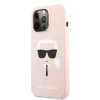 iPhone 13 Pro Karl Lagerfeld Head Silicone KLHCP13LSLKHP tok Light Pink - 6