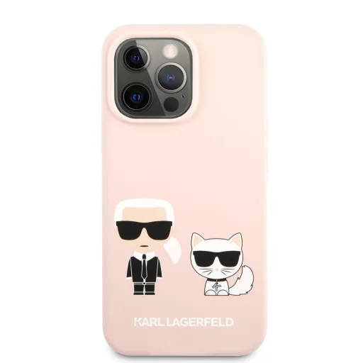 iPhone 13 Pro Karl Lagerfeld KLHCP13LSSKCI Karl Choupette Liquid Silicone tok pink - 2