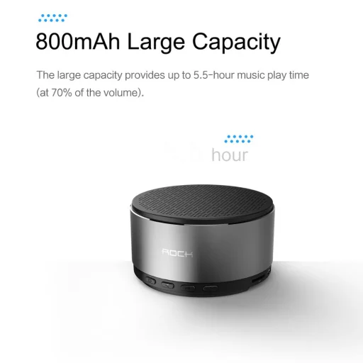 ROCK S10 Bluetooth hangszóró antracit szürke - 8