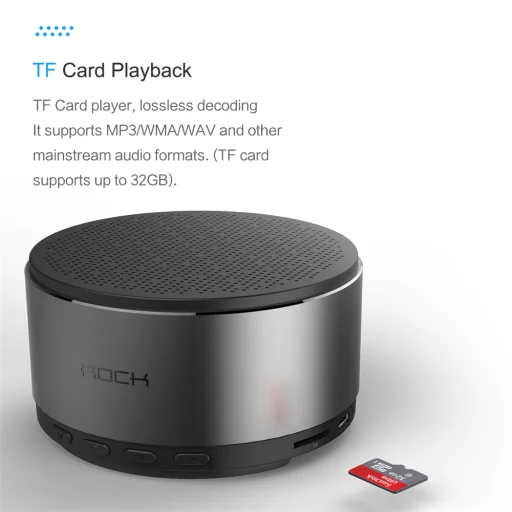 ROCK S10 Bluetooth hangszóró antracit szürke - 9